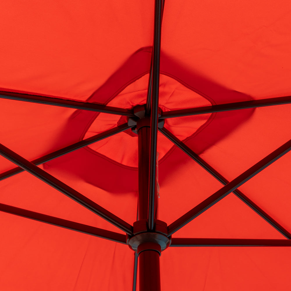 Rectangular Market Patio Umbrella - Red