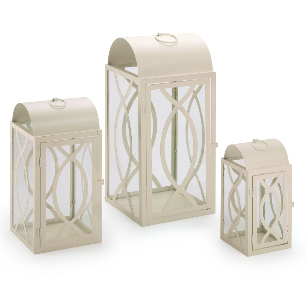 Rogan Candle Lanterns (Set of 3) - White