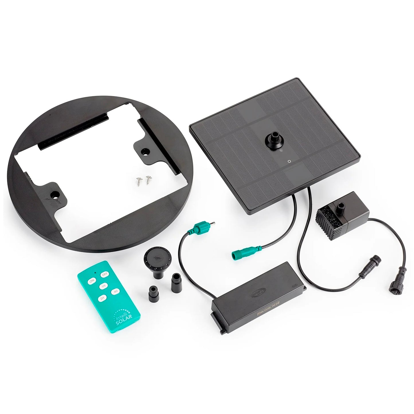 Perello IntelliSOLAR Birdbath with Remote - Distressed Gray