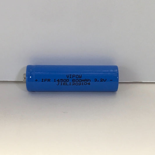 Rechargeable Battery #14500 (3.2v, 600mAh, Lithium)
