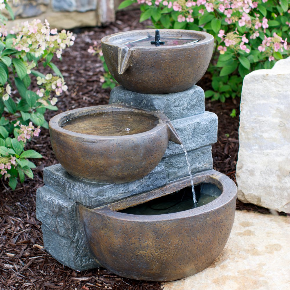 Whitfield 3-Tier Cascading Solar Fountain