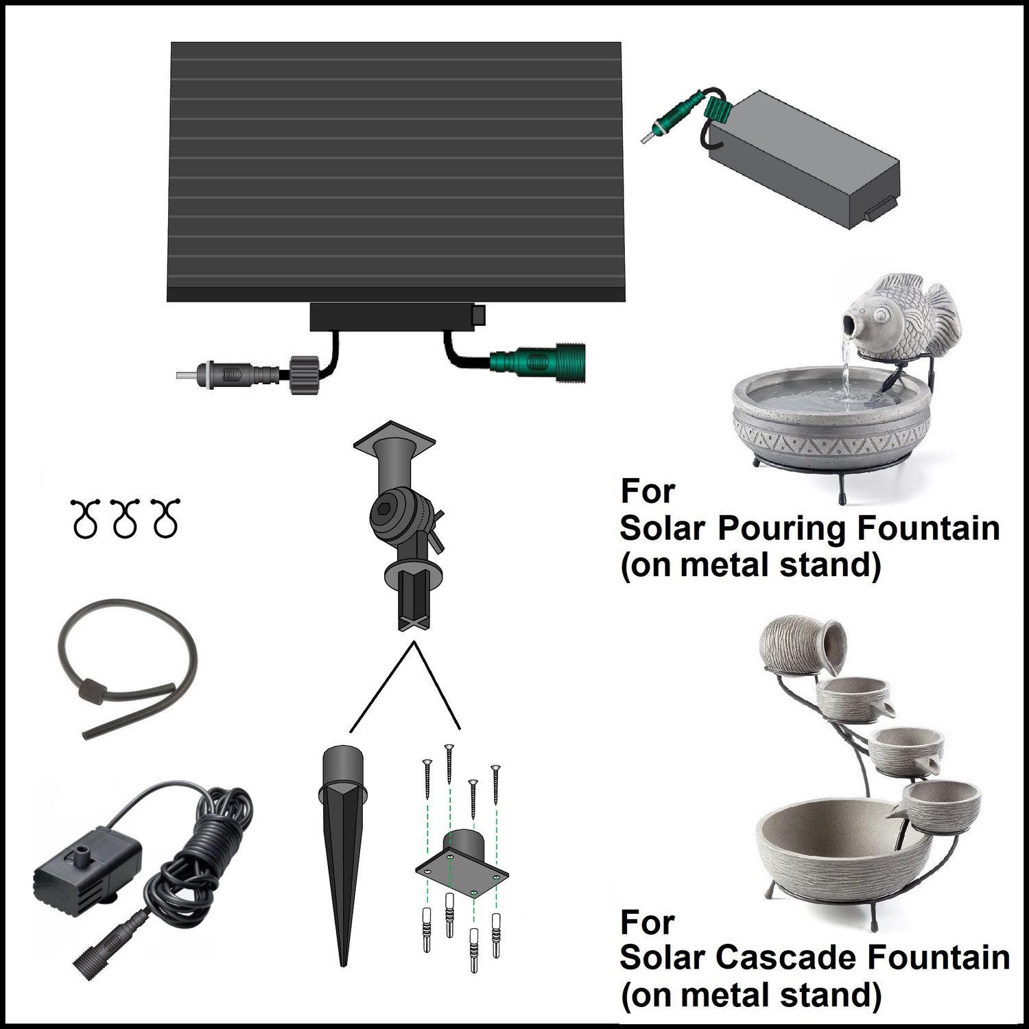 2050PKDT Solar-On-Demand Kit with Battery Pack (for Cascade on Metal Stand) *Threaded Plugs