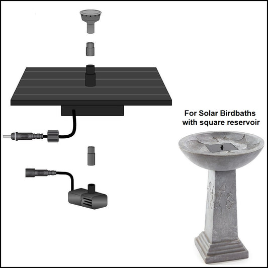 2060PKST Standard Solar Kit (for Birdbath Fountain) *Threaded Plugs