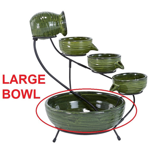 Large Ceramic Bowl for Green Bamboo Style Cascade