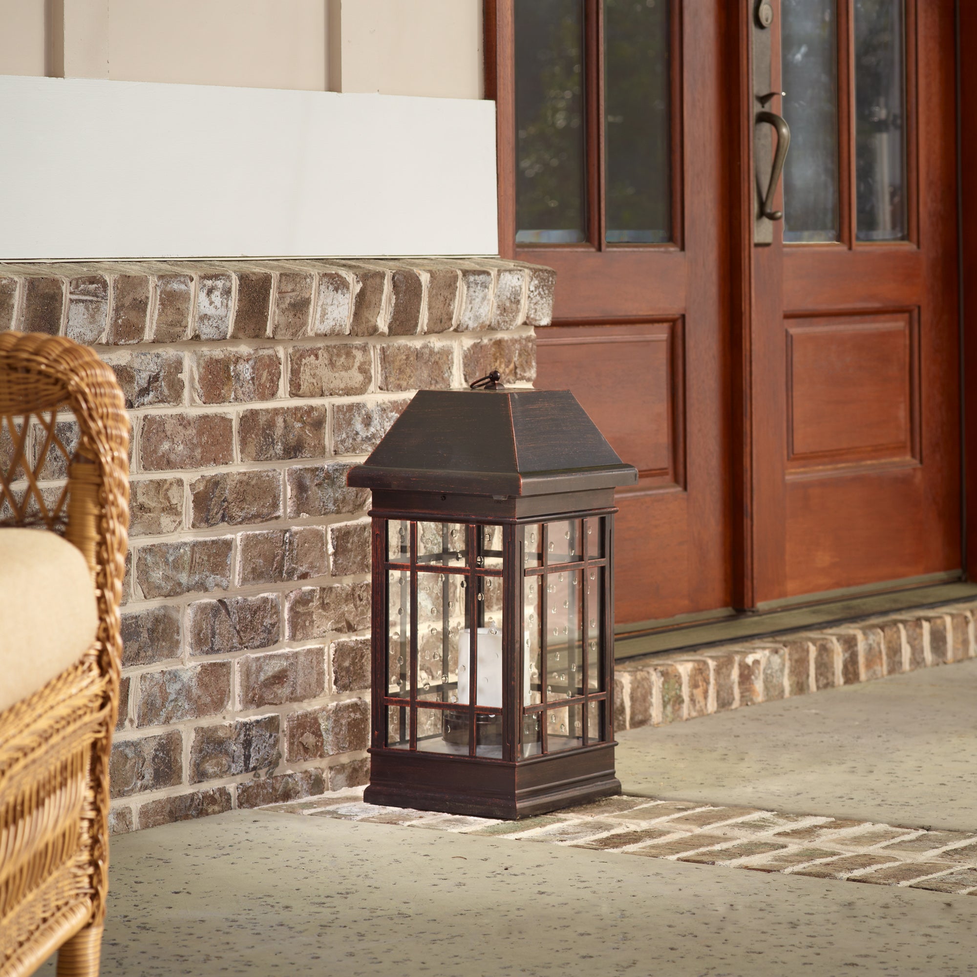 Smart Solar San Rafael 24 Estate Solar Mission LED Lantern Antique Bronze