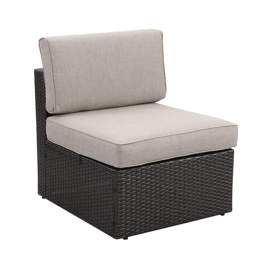 Sydney PE Sectional Single Armless Chair – Brown/Tan