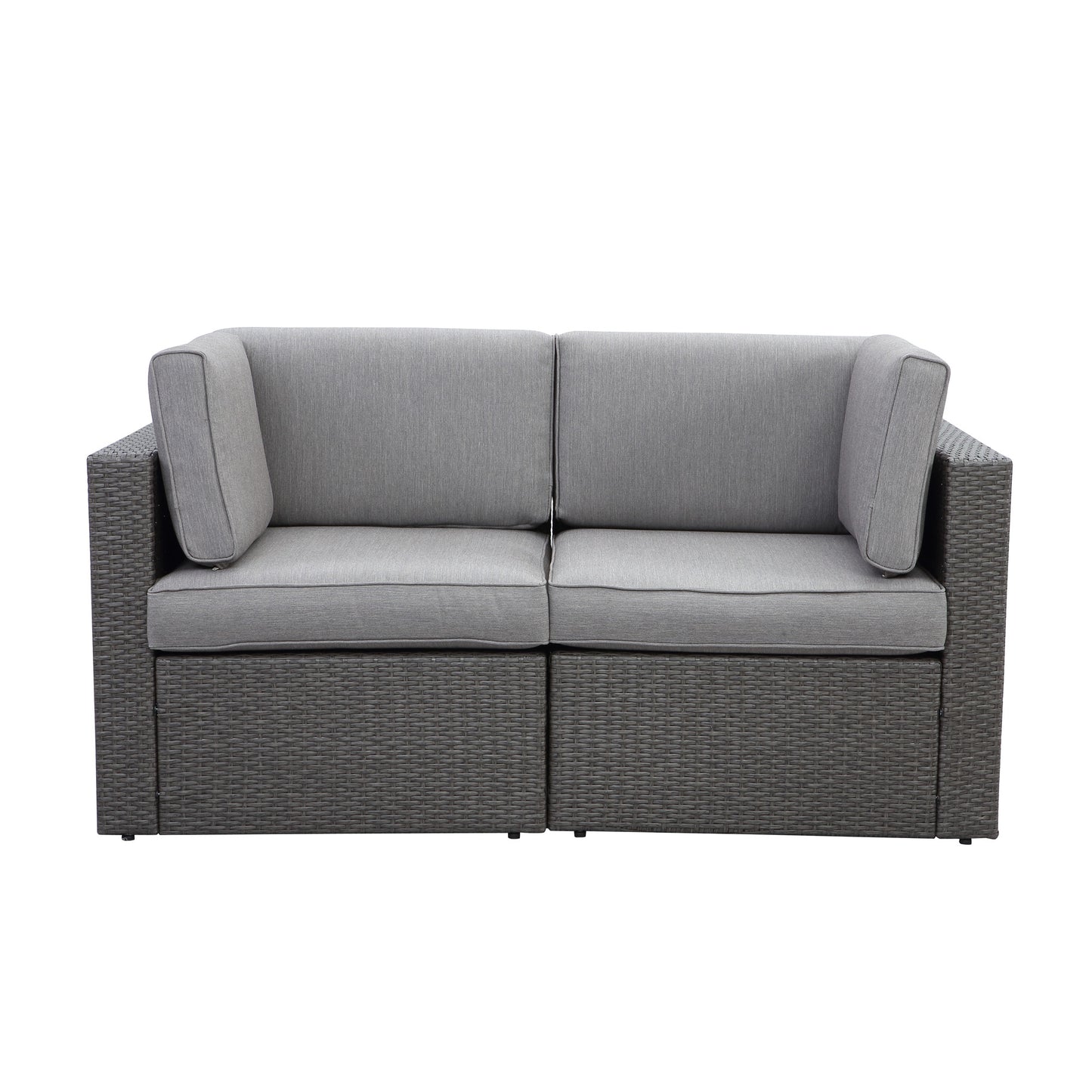 Sydney PE Sectional Loveseat/Corner – Black/Gray