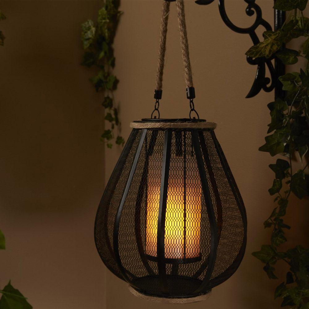 Dahl Candle Lantern with Dancing LED Flame