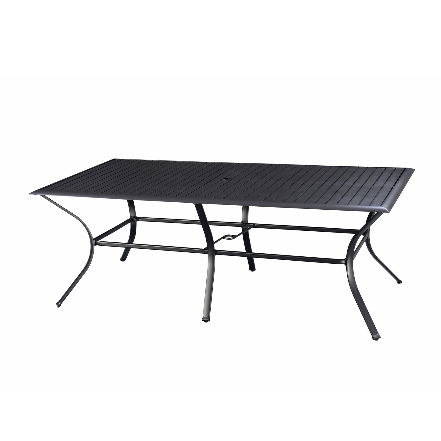 Aluminum Slat Top Table - Black