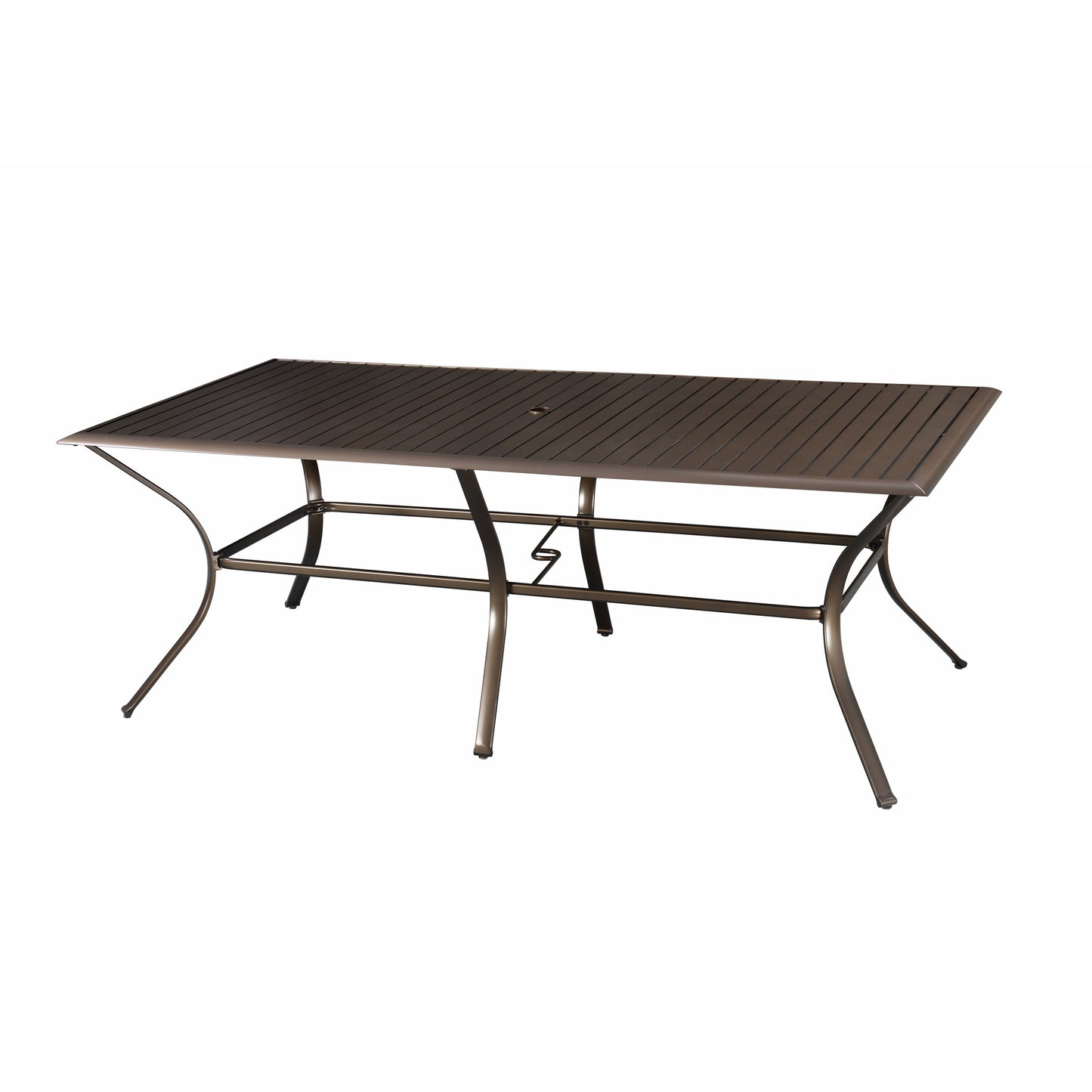Aluminum Slat Top Table - Bronze