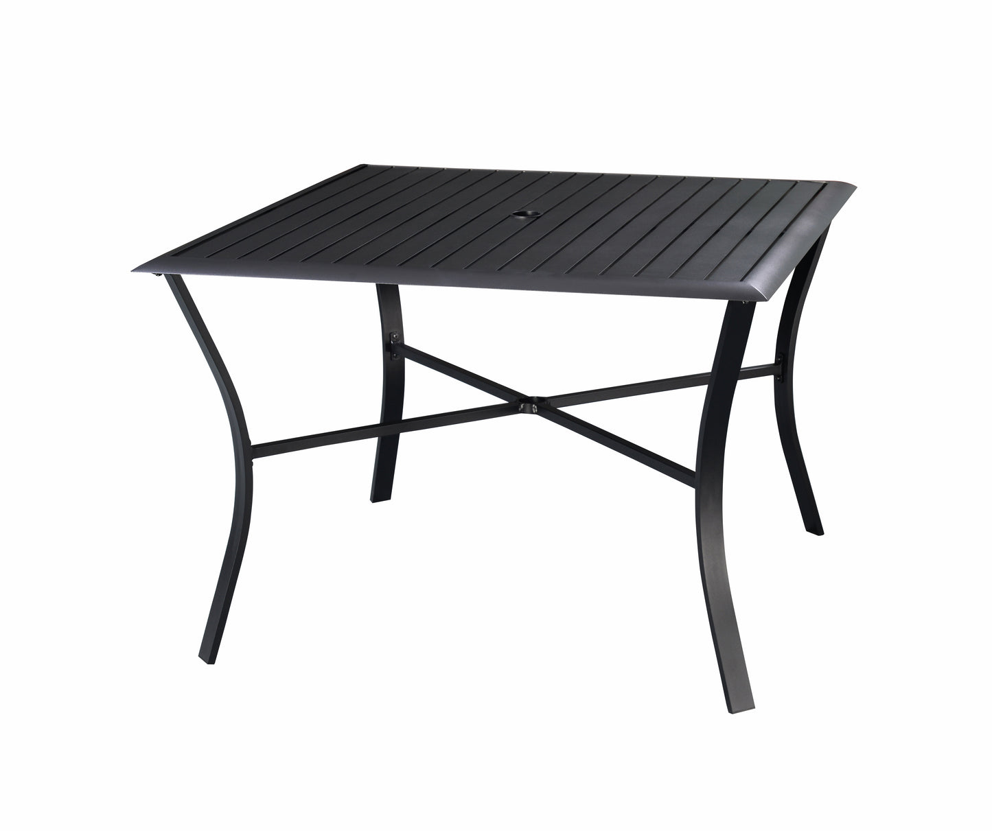 Aluminum Square Slats Table 42"- Black