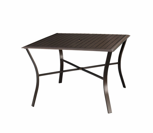 Aluminum Square Slats Table 42"- Bronze