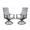 Westin Swivel Rocking Sling Dining Chair Set of 2 - Black/Gray