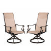 Westin Swivel Rocking Sling Dining Chair Set of 2 - Bronze/Tan