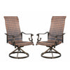 Westin Swivel Rocking Wicker Dining Chair Set of 2 - Bronze/Brown