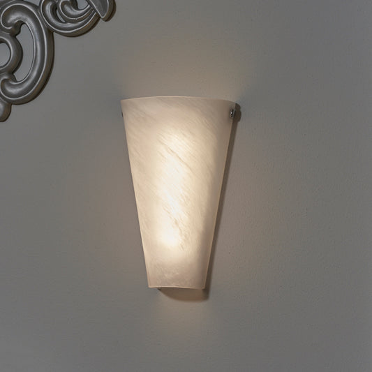 Frosted Marble Glass Conical Sconce