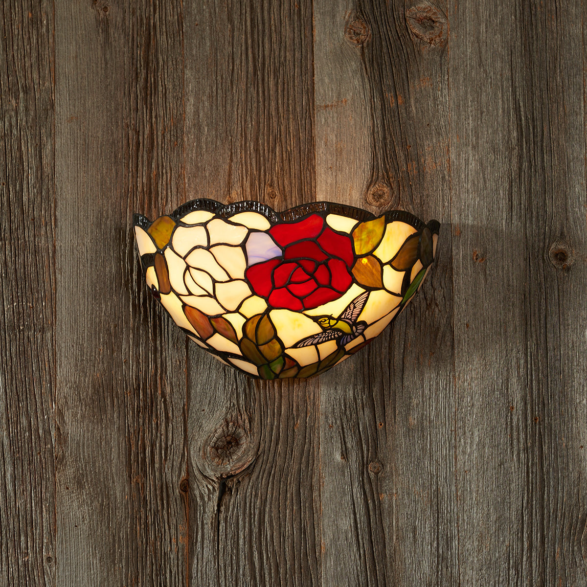 Tiffany Sconce - Rose and Leaves