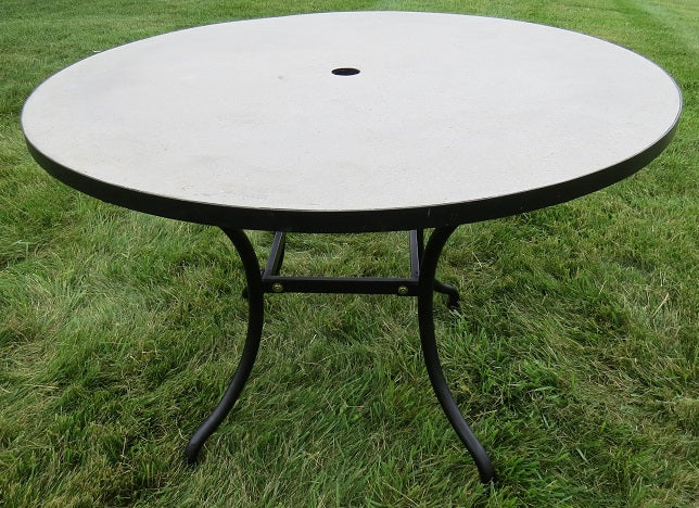 Round Cement Outdoor Dining Table