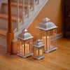 Lombard Metal Lanterns (Set of 3)- White