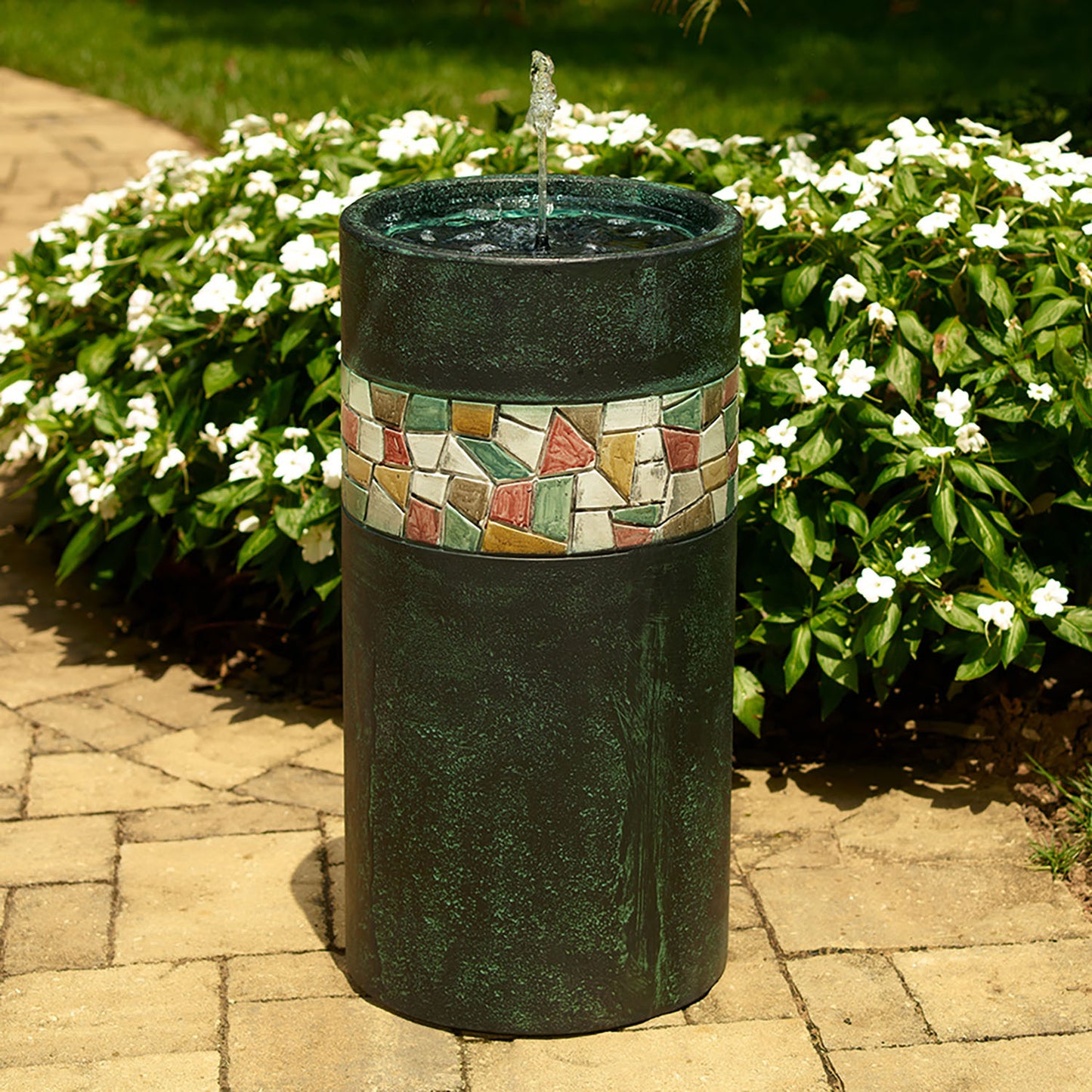 Murano Column Solar-on-Demand Birdbath