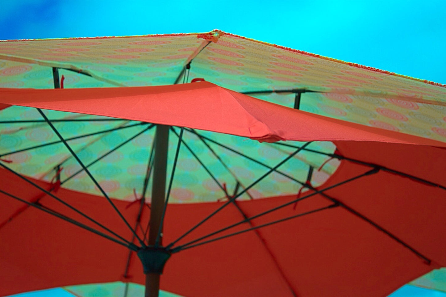 Lotus Patio Umbrella - Sunburst Red