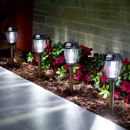 Charleston 6pack Solar Pathway Lights - Pewter