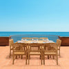 Santorini Teak 9pc Patio Dining Set