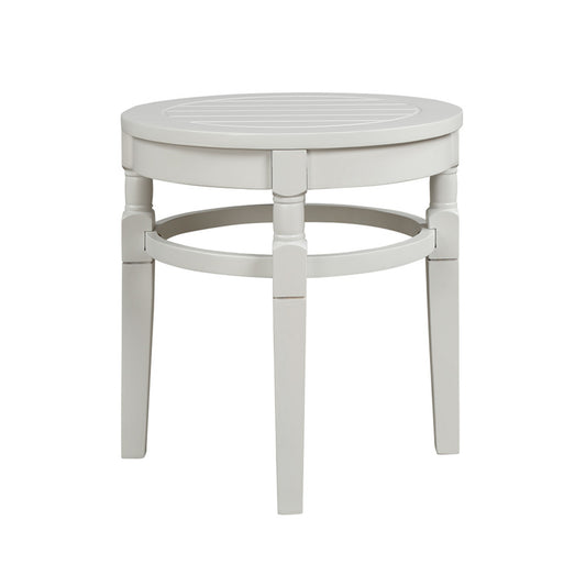 Hardwood Round Side Table - Gray