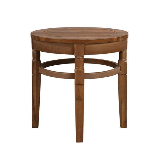 Hardwood Round Side Table - Natural